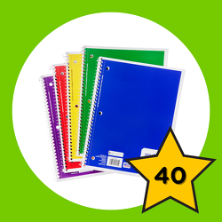 One Subject Spiral Notebooks